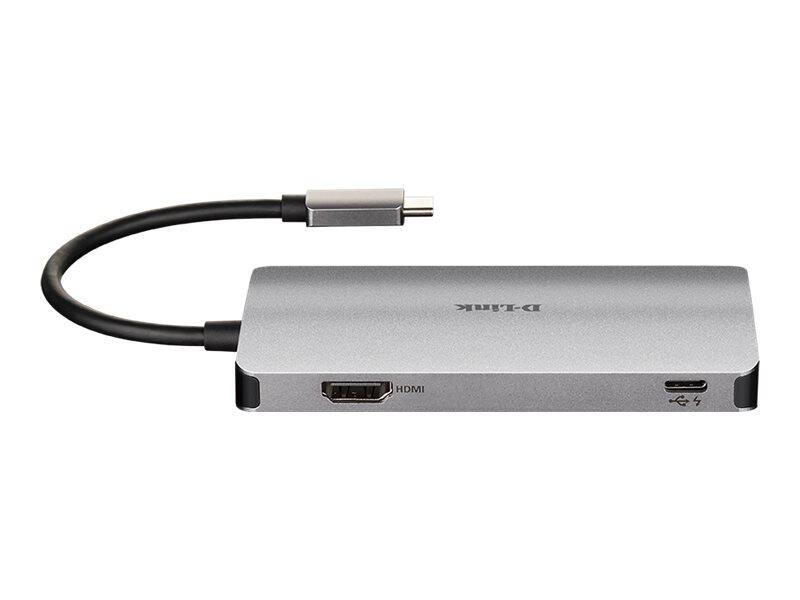 D-Link 4-In-1 USB-C Hub mit HDMI/Kartenleser/USB-C Thunderbolt 3 Dockingstation