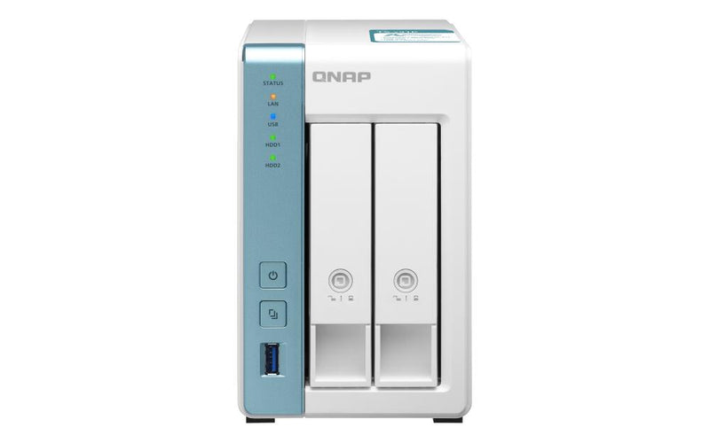 QNAP TurboStation TS-231K-1G 2 Einschübe NAS-Server Leergehäuse (TS-231K-1G)