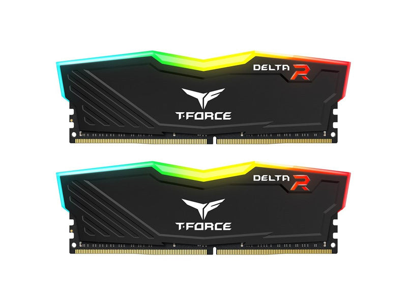 Team Group T-Force Delta RGB DDR4-3200 - 16GB - CL16 - Dual Channel (2 pcs) - Intel XMP - Schwarz mit RGB
