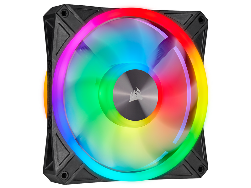 Corsair iCUE QL140 RGB - Black - 2-pack - Gehäuselüfter - 140mm - Schwarz mit RGB LED - 26 dBA