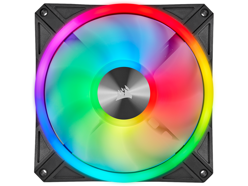 Corsair iCUE QL140 RGB - Black - 2-pack - Gehäuselüfter - 140mm - Schwarz mit RGB LED - 26 dBA