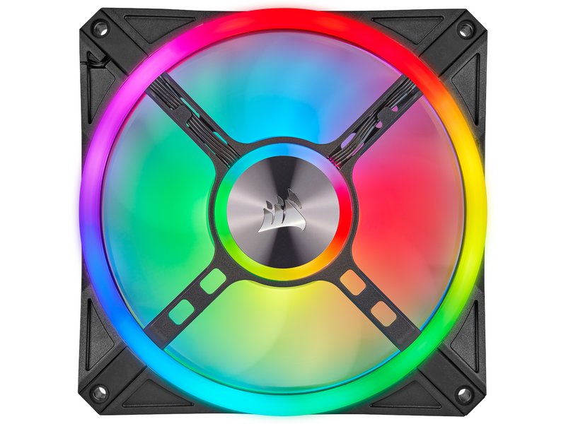 Corsair iCUE QL140 RGB - Black - 2-pack - Gehäuselüfter - 140mm - Schwarz mit RGB LED - 26 dBA