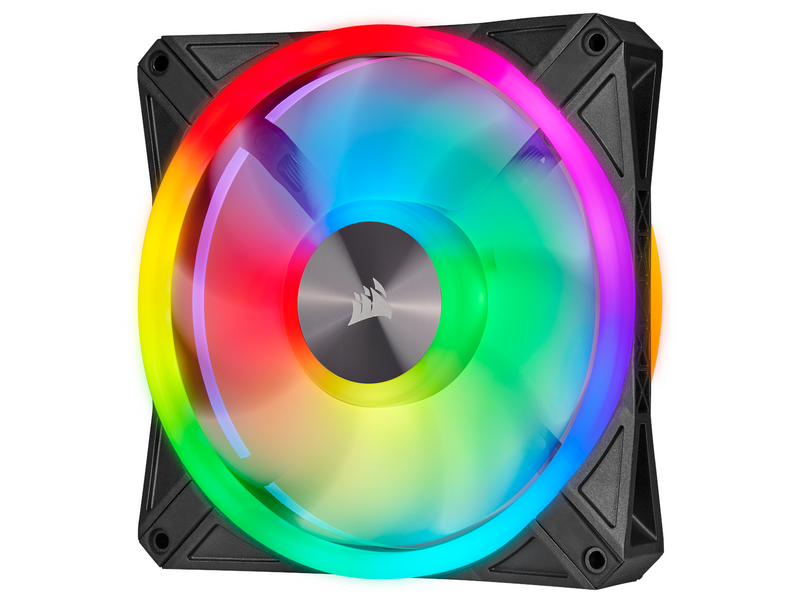 Corsair iCUE QL140 RGB - Black - 2-pack - Gehäuselüfter - 140mm - Schwarz mit RGB LED - 26 dBA