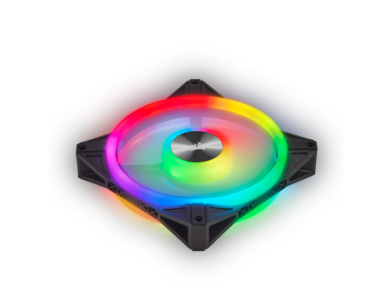Corsair iCUE QL140 RGB - Black - 2-pack - Gehäuselüfter - 140mm - Schwarz mit RGB LED - 26 dBA
