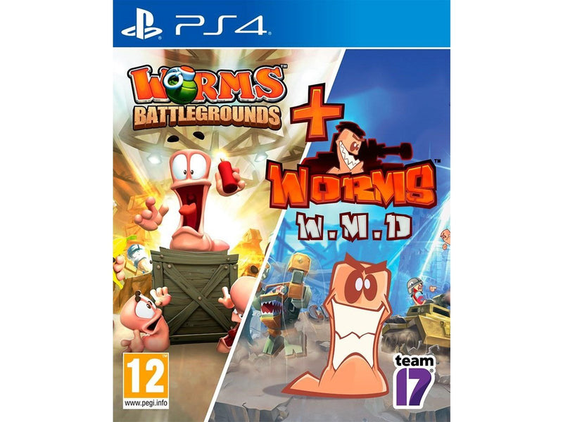 Worms Battlegrounds + W.M.D - Double Pack - Sony PlayStation 4 - Strategie - PEGI 12