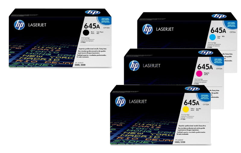 HP Original 645A Toner 4er Set schwarz, cyan, magenta, gelb