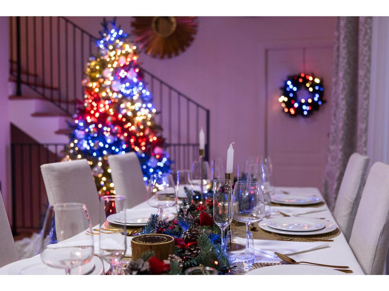 Twinkly Strings – 250 App-Controlled RGB + Warm White LEDs. 20 Meters. Black Wire.