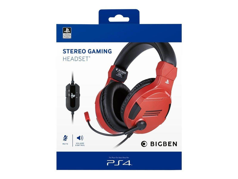 BigBen Interactive PS4/PS5 Gaming Headset V3 - Red