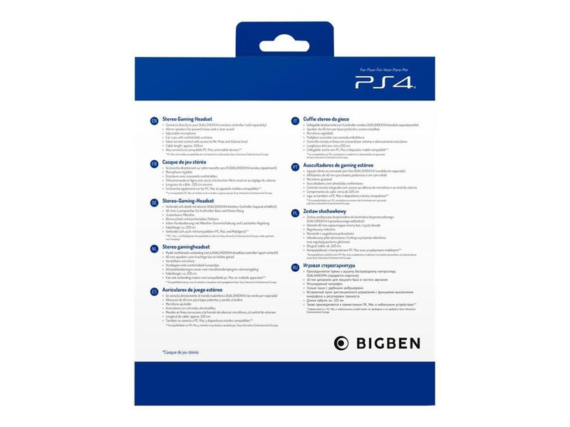 BigBen Interactive PS4/PS5 Gaming Headset V3 - Red