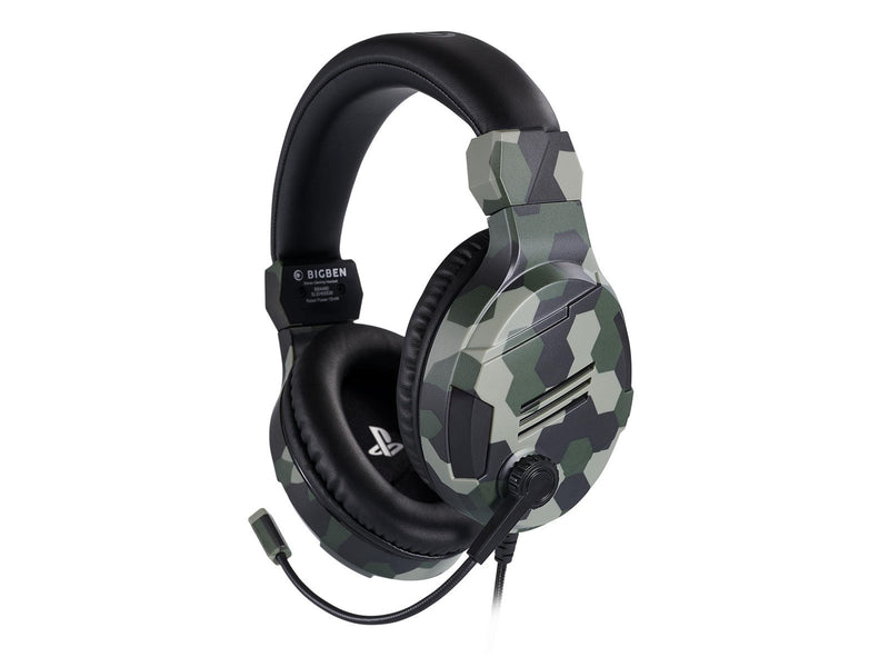 BigBen Interactive PS4/PS5 Gaming Headset V3 - Green - Wired Headset - Sony PlayStation 4