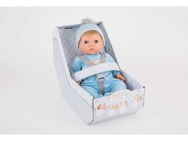 Tiny Treasures Blonde Baby Doll Blue Outfit