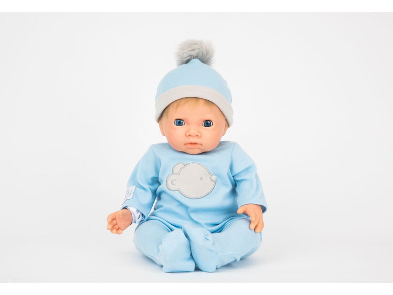 Tiny Treasures Blonde Baby Doll Blue Outfit