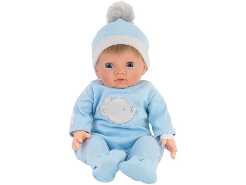 Tiny Treasures Blonde Baby Doll Blue Outfit