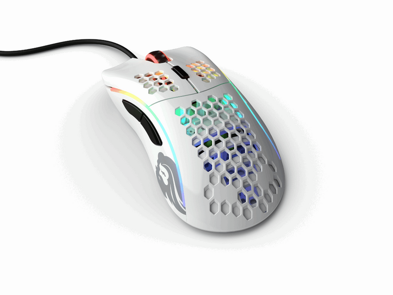 Glorious Model D - Glossy Schwarz - Gaming Maus (Weiß mit RGB Licht)