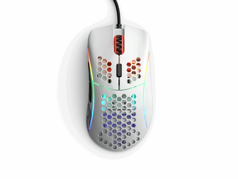 Glorious Model D - Glossy Schwarz - Gaming Maus (Weiß mit RGB Licht)