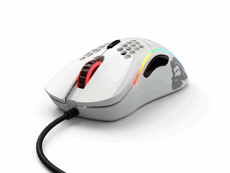 Glorious Model D - Glossy Schwarz - Gaming Maus (Weiß mit RGB Licht)