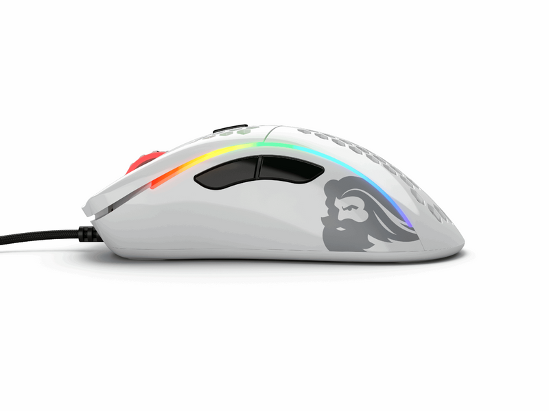 Glorious Model D - Glossy Schwarz - Gaming Maus (Weiß mit RGB Licht)