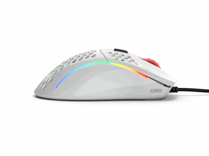 Glorious Model D - Glossy Schwarz - Gaming Maus (Weiß mit RGB Licht)