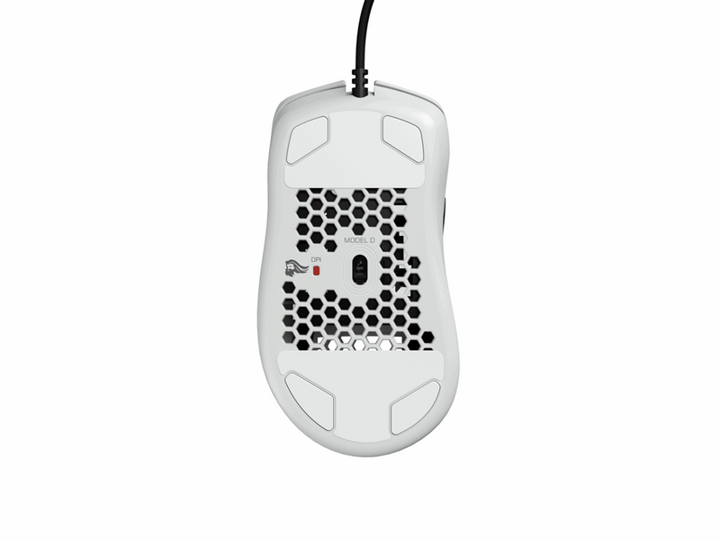 Glorious Model D - Glossy Schwarz - Gaming Maus (Weiß mit RGB Licht)