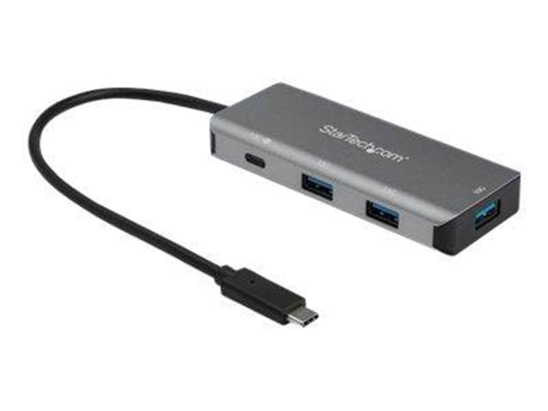 StarTech.com 4-Port USB-C Hub with PD 3.0 - 10Gbps - 3x USB-A & 1X USB-C - hub - 4 ports USB-Hubs - 4 - Grau