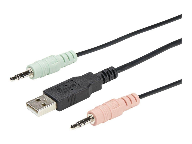 StarTech.com 2 Port USB 4K60Hz DisplayPort KVM Switch with Built-In Cables - KVM / audio switch - 2 ports
