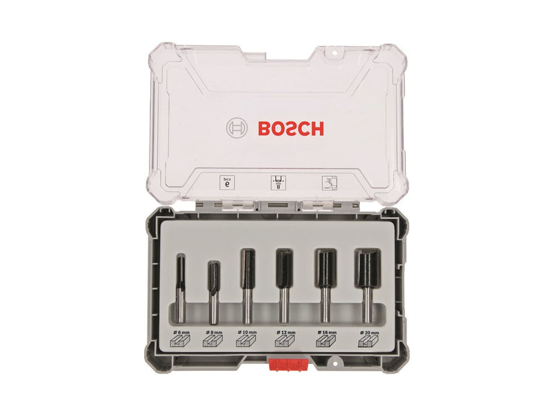 Bosch Bosc Fräsersatz 6 pcs Straight 8mm shank | 2607017