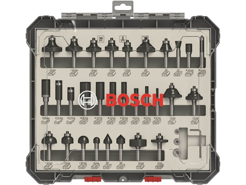 Bosch Bosc Fräsersatz 30 pcs Mixed 8mm shank | 260701747