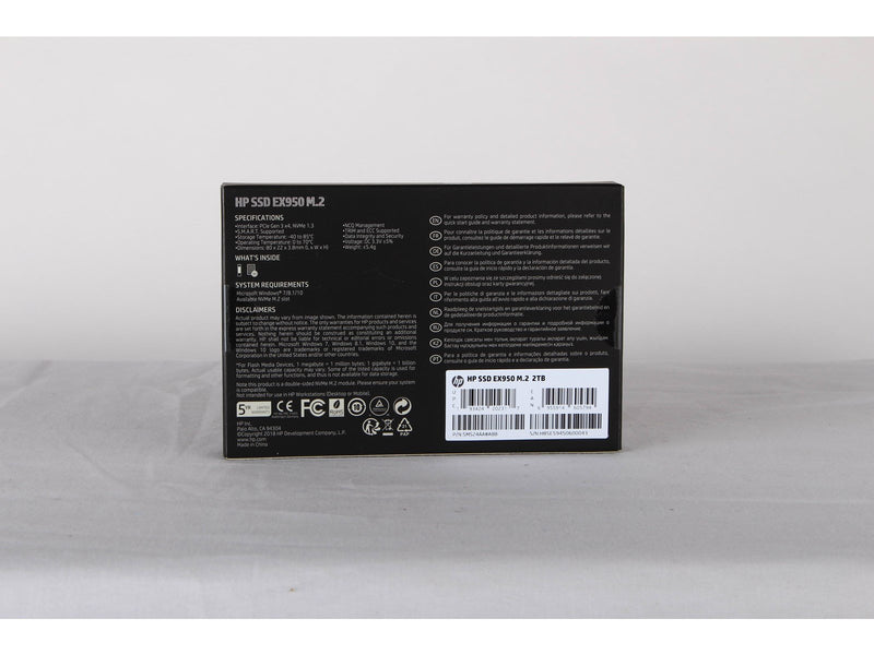 HP SSD M.2 2TB EX950 NVMe PCIe 3.0 x 4 1.3 - Festplatten - 5MS24AAABB