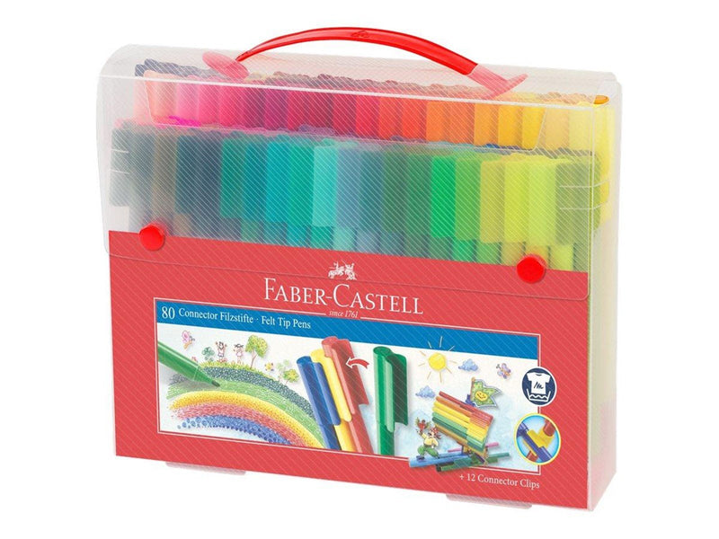 Faber Castell Connector Felt Tip Pens (80-Pack)