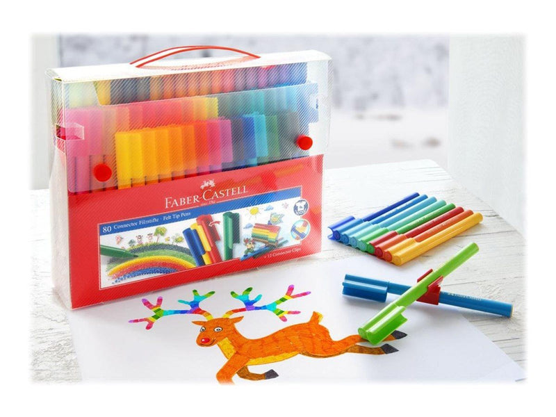 Faber Castell Connector Felt Tip Pens (80-Pack)