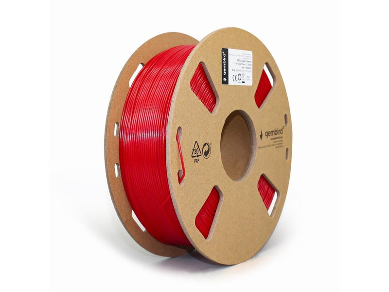 Gembird PETG (PET, PETT) filament - Rot - 1.75mm ø - 1 kg