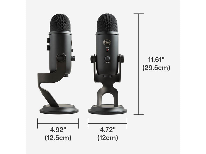 Blue Mic Yeti USB - Silver - Microphone for Windows PC and Mac
