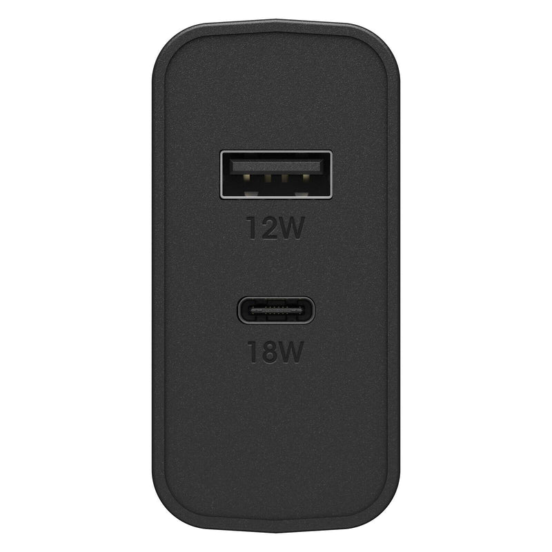 OtterBox 30 Watt Schnellladegerät mit USB-A und USB-C (Schwarz)