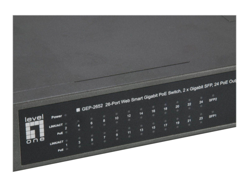 LevelOne Switch 24x GE GEP-2652      2xGSFP     37