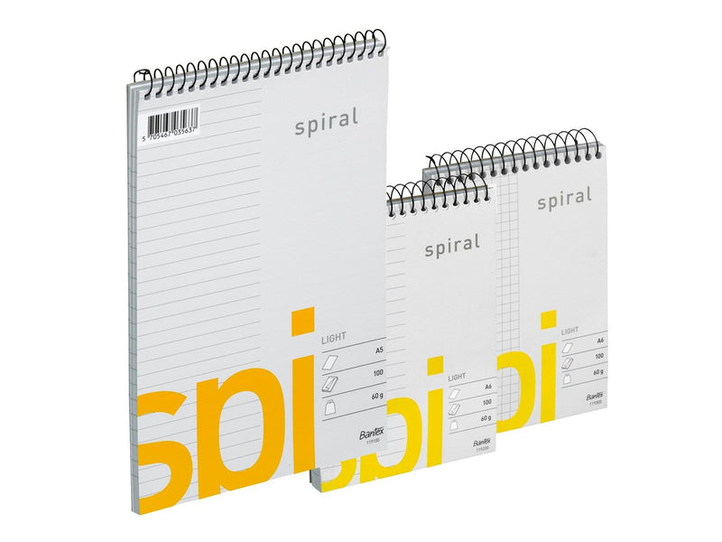 Bantex  Light Spi Spiral Pad A6 Ruled