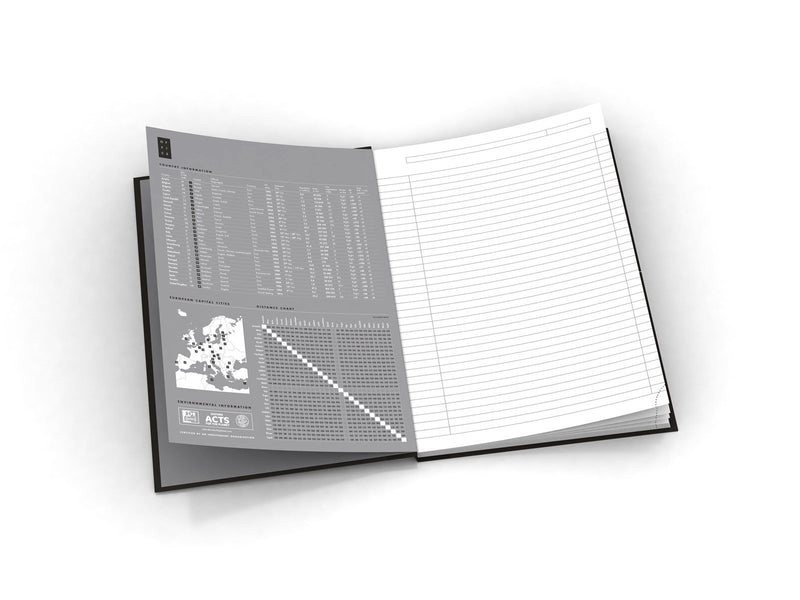 Oxford  Office Essentials A4 Hardback Casebound Notebook Ruled 192 Pages Black