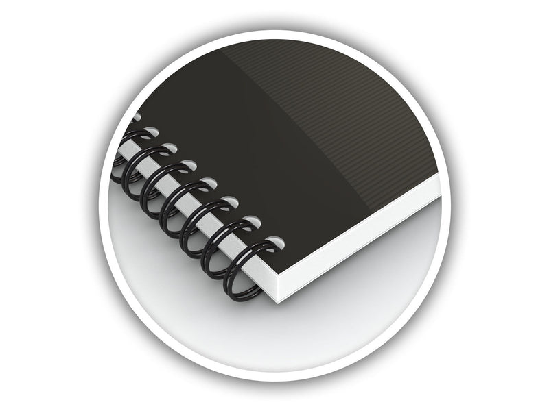 Oxford  Office Essentials A5 Soft Card Twin-wire Notebook Ruled 180 Pages Black SCRIBZEE® Compatible