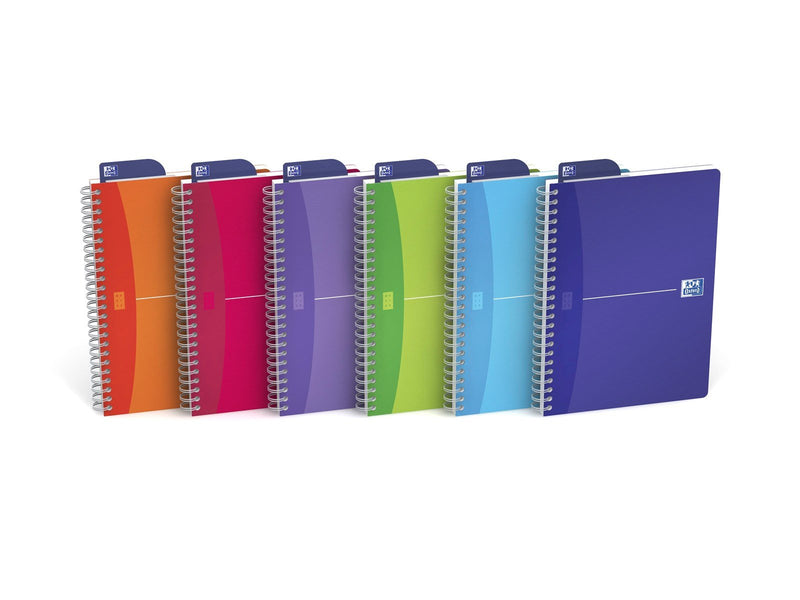 Oxford  Office My Colours A5 Polypropylene Twin-wire Notebook Ruled 180 Pages Assorted Colours SCRIBZEE® Compatible