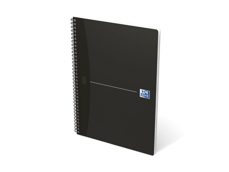Oxford  Office Essentials A4 Soft Card Twin-wire Notebook Ruled 180 Pages Black SCRIBZEE® Compatible