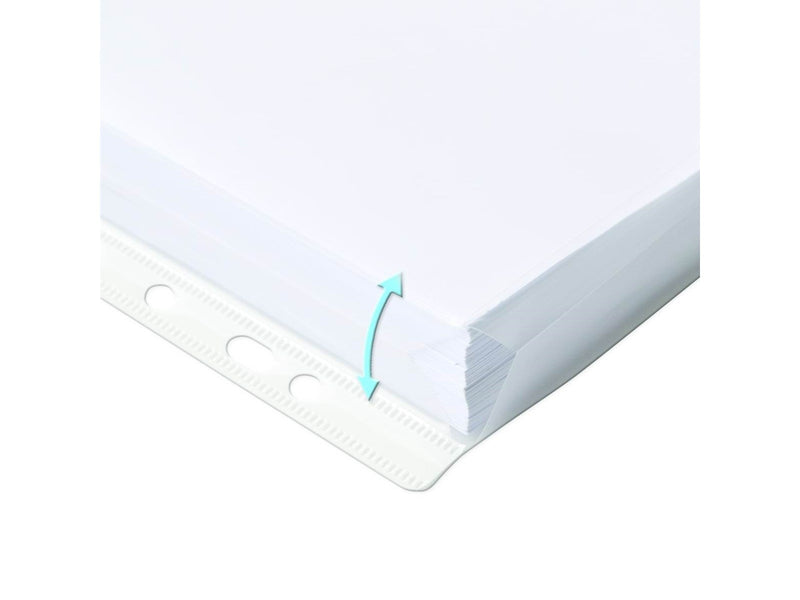 Oxford Bag of 10 Expandable Punched pockets without Flaps A4 Polypropylene 200µ Smooth Clear