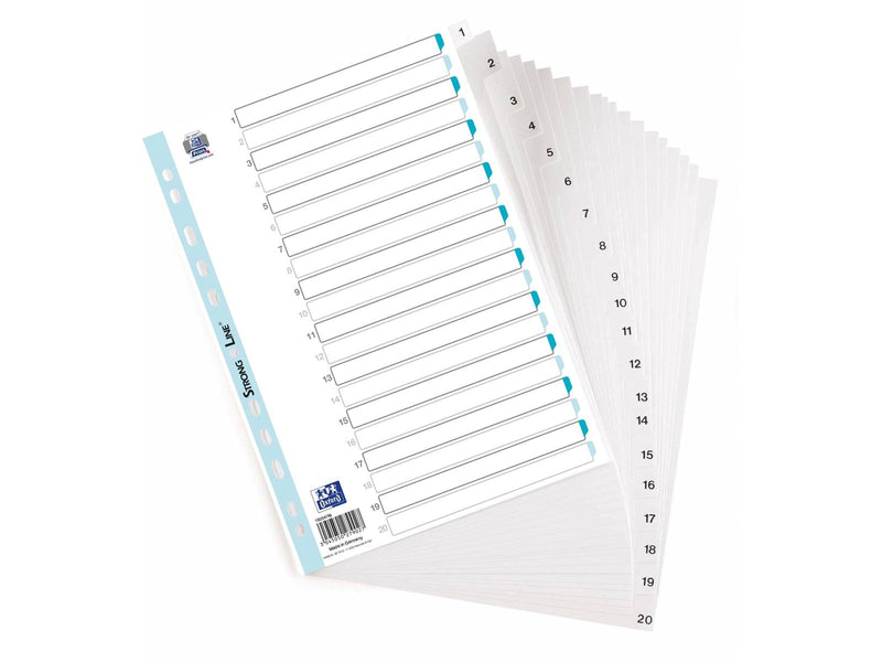 Oxford  Strong-Line Index A4 Pp White 1-20 White