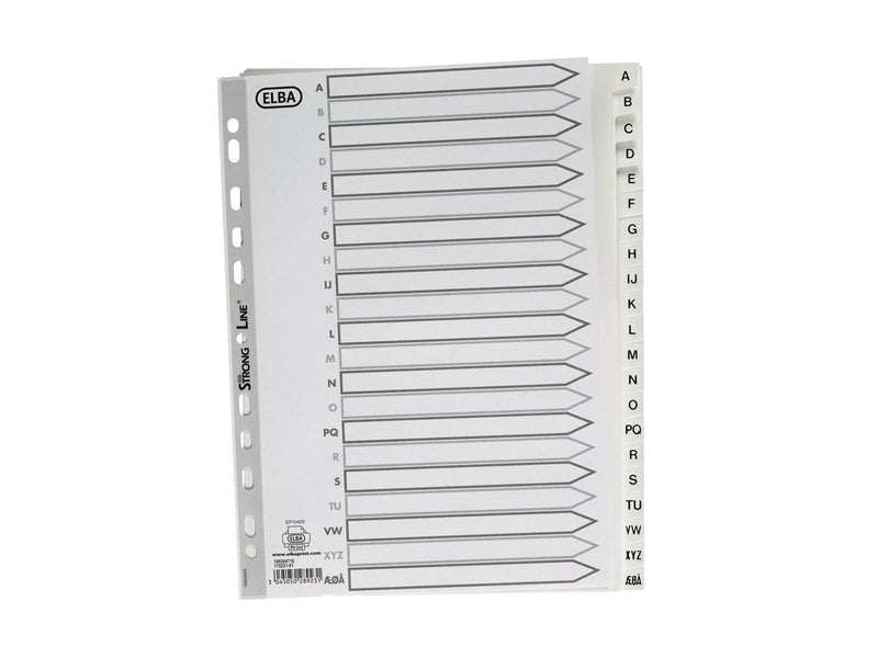 Oxford  Strong-Line®Index A4 White Pp A-Å (Danish Alphabet) White