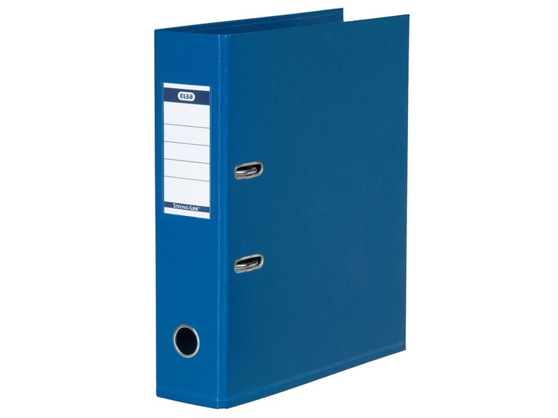 ELBA  "Strong-Line" Lever Arch File PP exchangeable spine label  Blue A4 8 cm
