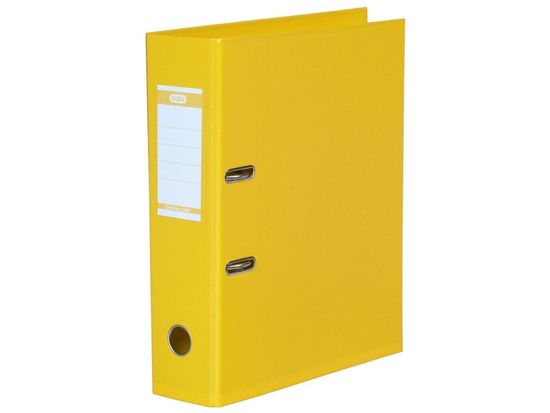 ELBA  "Strong-Line" Lever Arch File PP exchangeable spine label  Yellow A4 8 cm