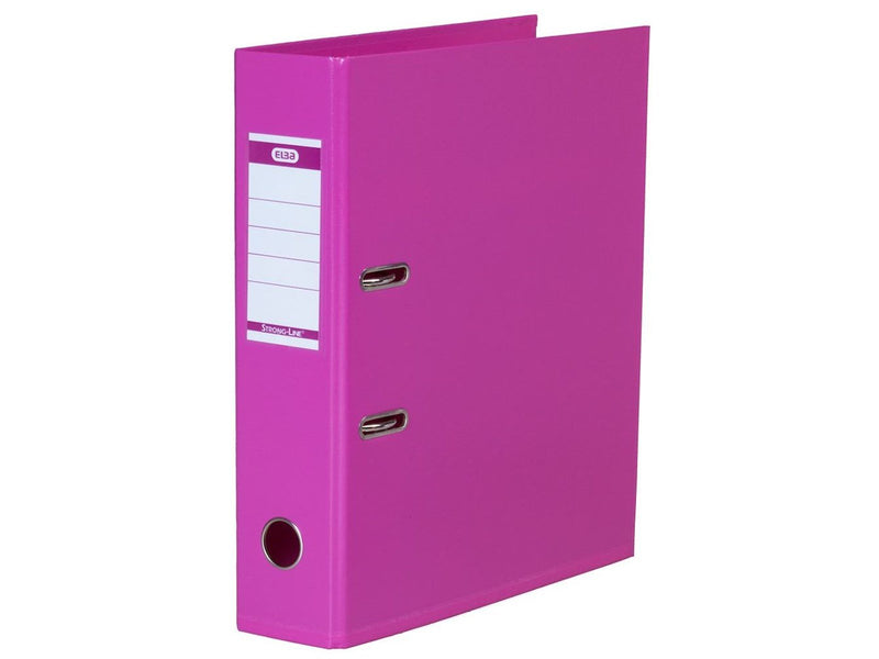 ELBA  "Strong-Line" Lever Arch File PP exchangeable spine label  Pink A4 8 cm