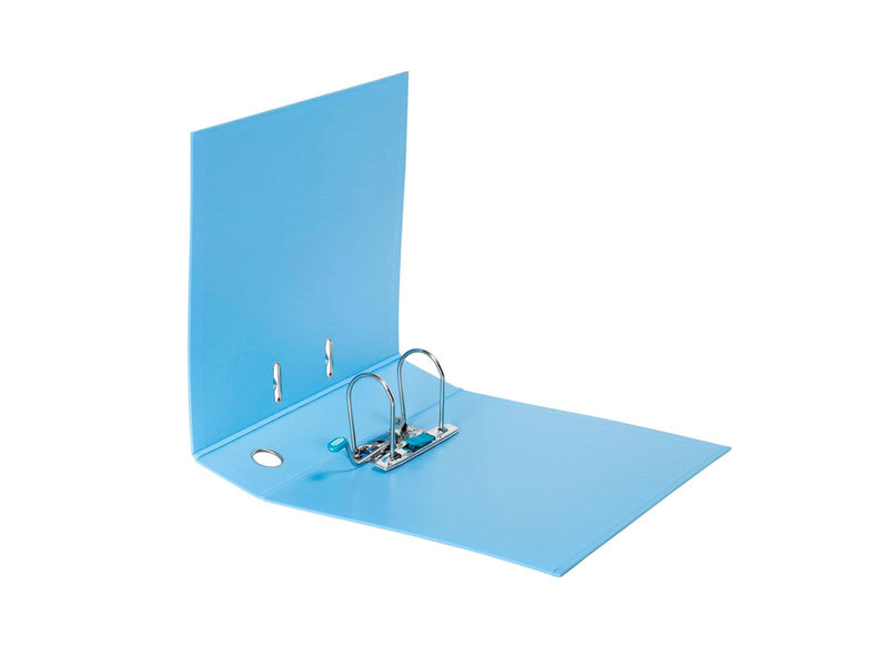 ELBA  "Strong-Line" Lever Arch File PP exchangeable spine label  Light Blue A4 8cm