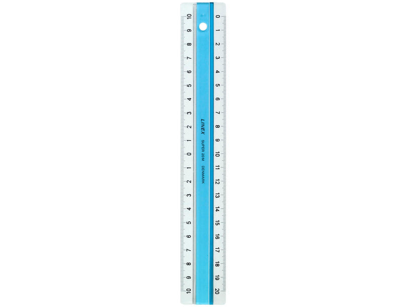Linex  Super Ruler 20 cm Acrylic Light Blue
