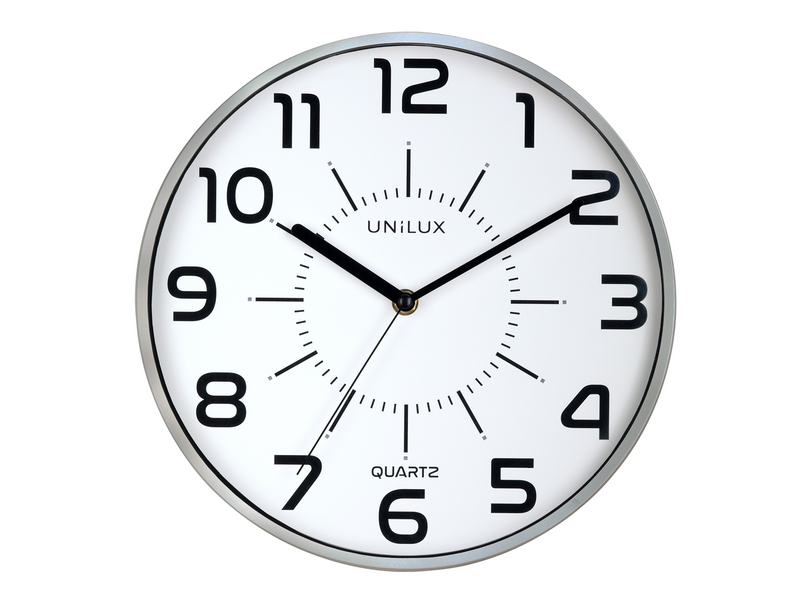 Unilux Pop Clock metal grey