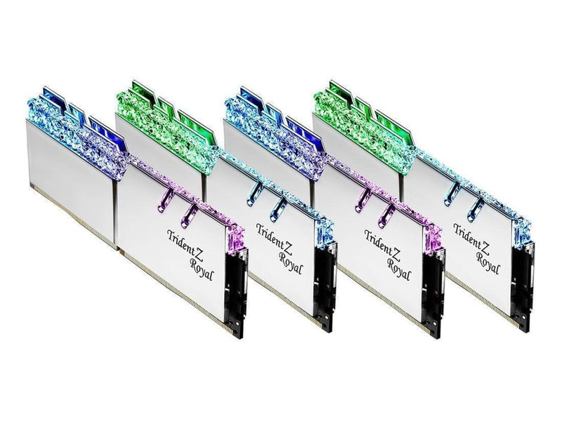 G.Skill Trident Z Royal DDR4-3600 - 64GB - CL16 - Quad Channel (4 pcs) - Intel XMP - Silber mit RGB