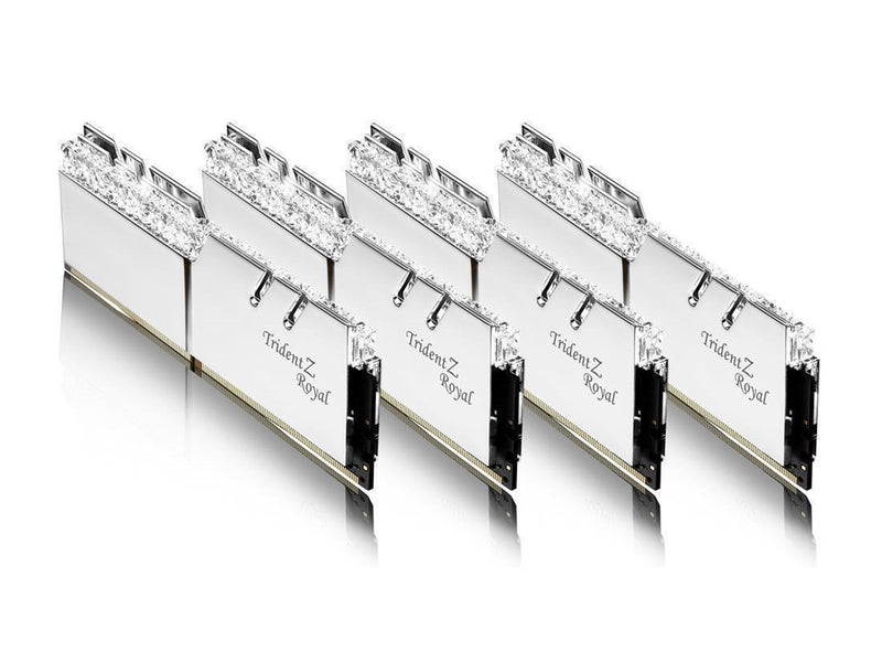 G.Skill Trident Z Royal DDR4-3600 - 64GB - CL16 - Quad Channel (4 pcs) - Intel XMP - Silber mit RGB